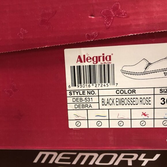 Alegria Womens Debra Clog Black Size EU36 M US6-6.5 - Picture 6 of 6